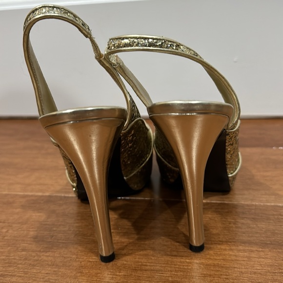 Gold glitter heels - Picture 4 of 5